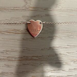 Gucci Silver Heart Bracelet